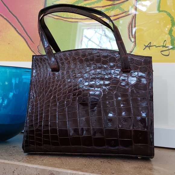 Levko Handbags - Not for sale💥VTG Lesco Alligator bag, dark brown